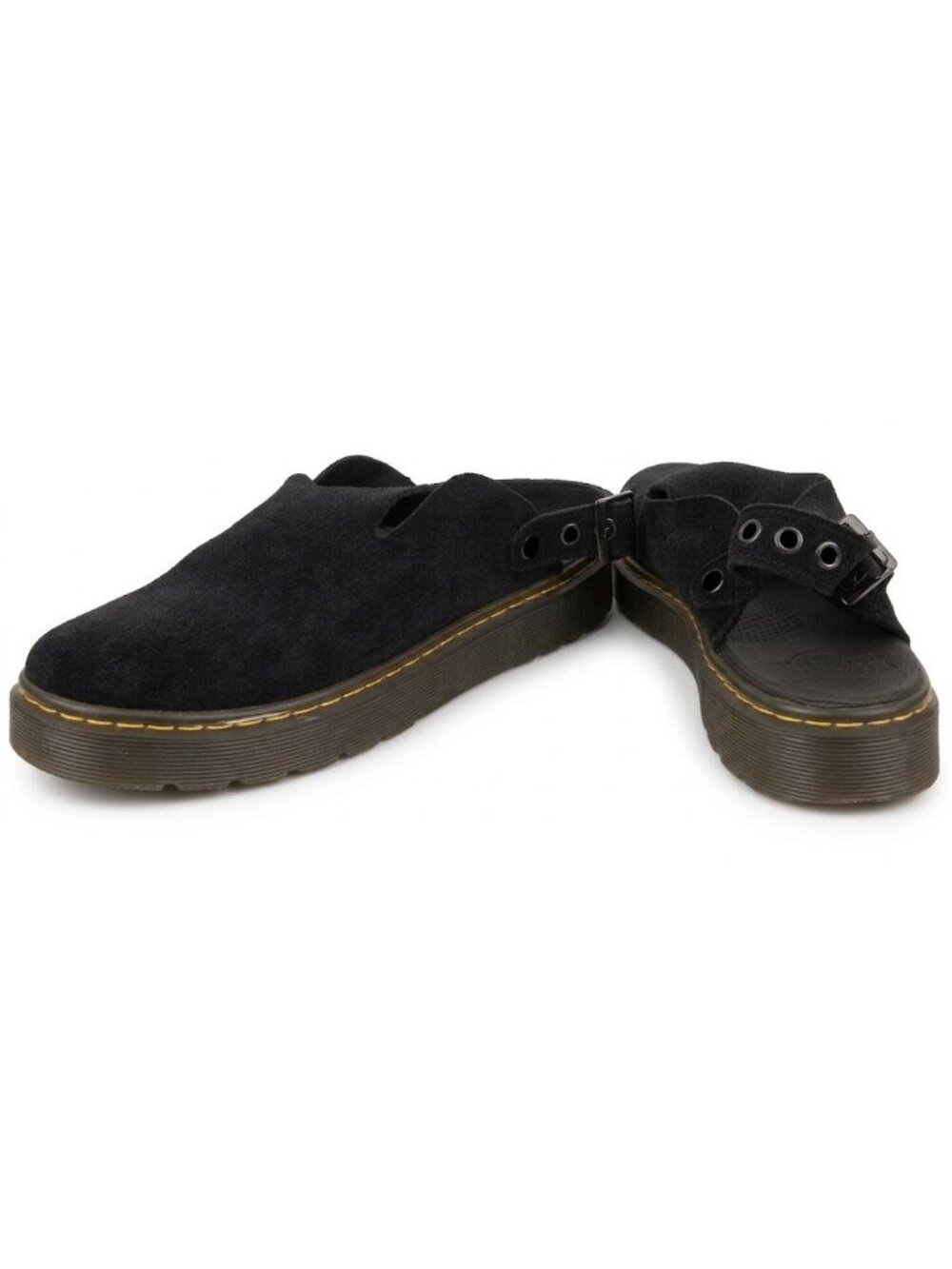 Dr Martens Carlson Black Suede Slingback Mule Clogs Mens 11 Women 12 UK 10 EU 45